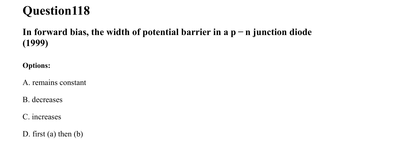 Semiconductor Electronics question 118