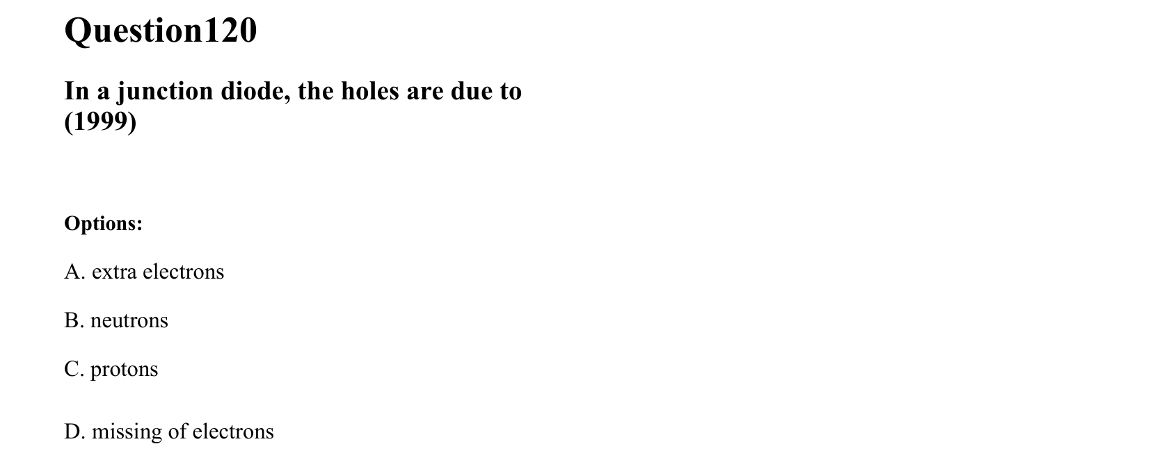 Semiconductor Electronics question 120