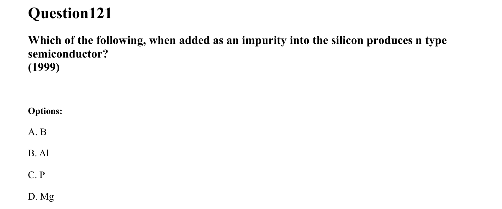 Semiconductor Electronics question 121