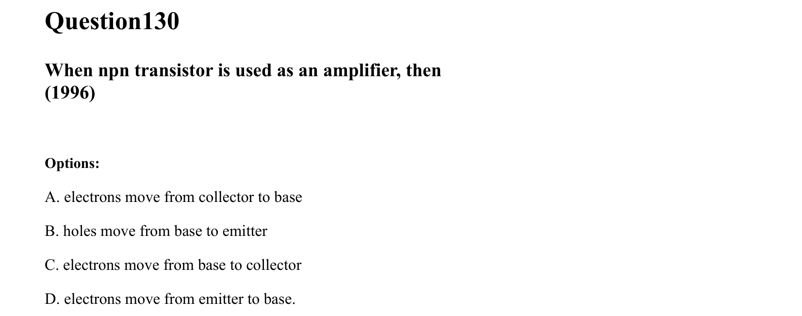 Semiconductor Electronics question 130