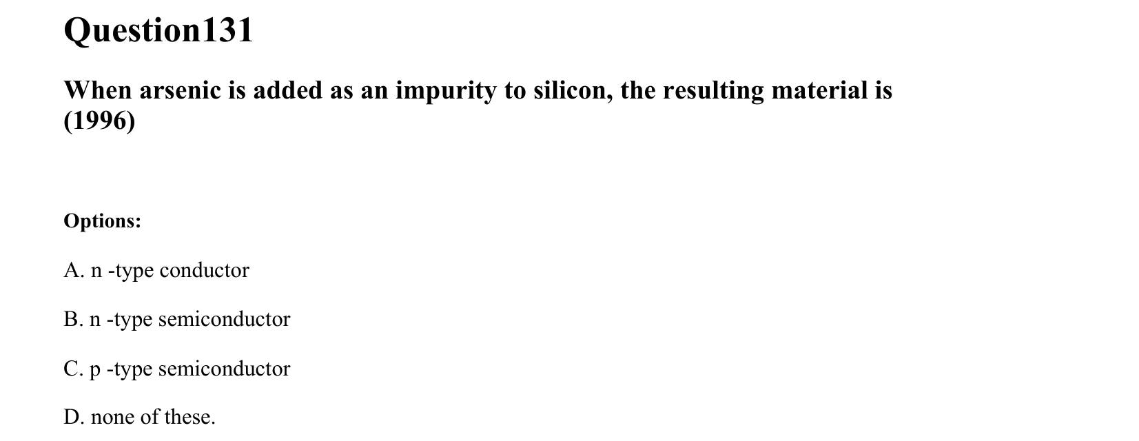 Semiconductor Electronics question 131