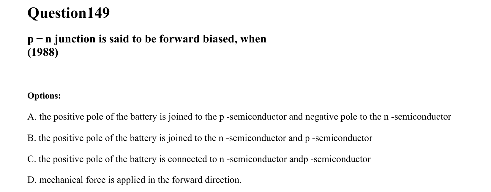 Semiconductor Electronics question 149